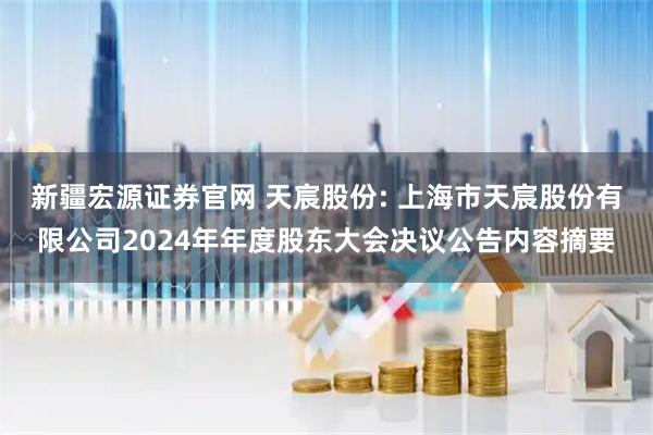 新疆宏源证券官网 天宸股份: 上海市天宸股份有限公司2024年年度股东大会决议公告内容摘要