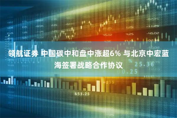 领航证券 中国碳中和盘中涨超6% 与北京中宏蓝海签署战略合作协议