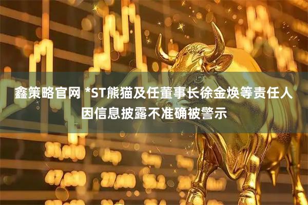 鑫策略官网 *ST熊猫及任董事长徐金焕等责任人因信息披露不准确被警示