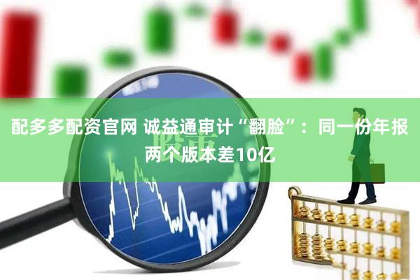 配多多配资官网 诚益通审计“翻脸”：同一份年报两个版本差10亿